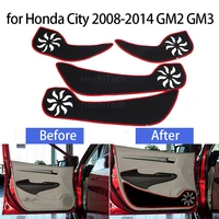 side edge cover protective mat protection carpet car door anti kick pad sticker for honda city 2008 2014 gm2 gm3 accessories