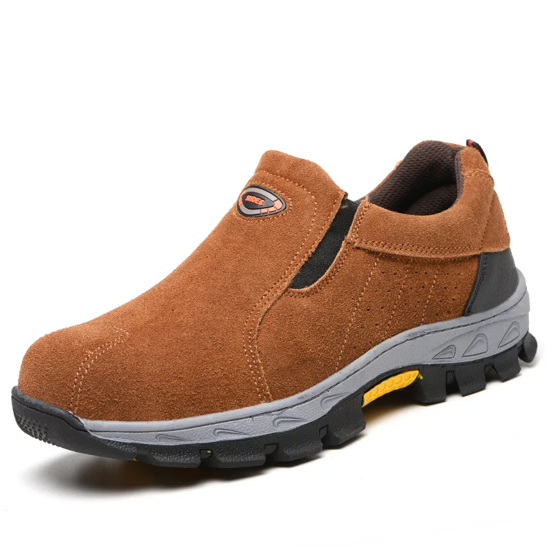 Мужские Модные дышащие стальные носочки большого размера Рабочая защитная обувь