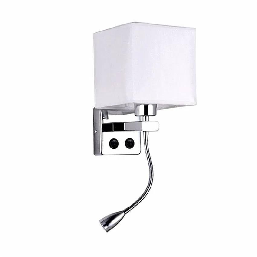 Светодиодный прикроватный настенный светильник с выключателем гибкий для