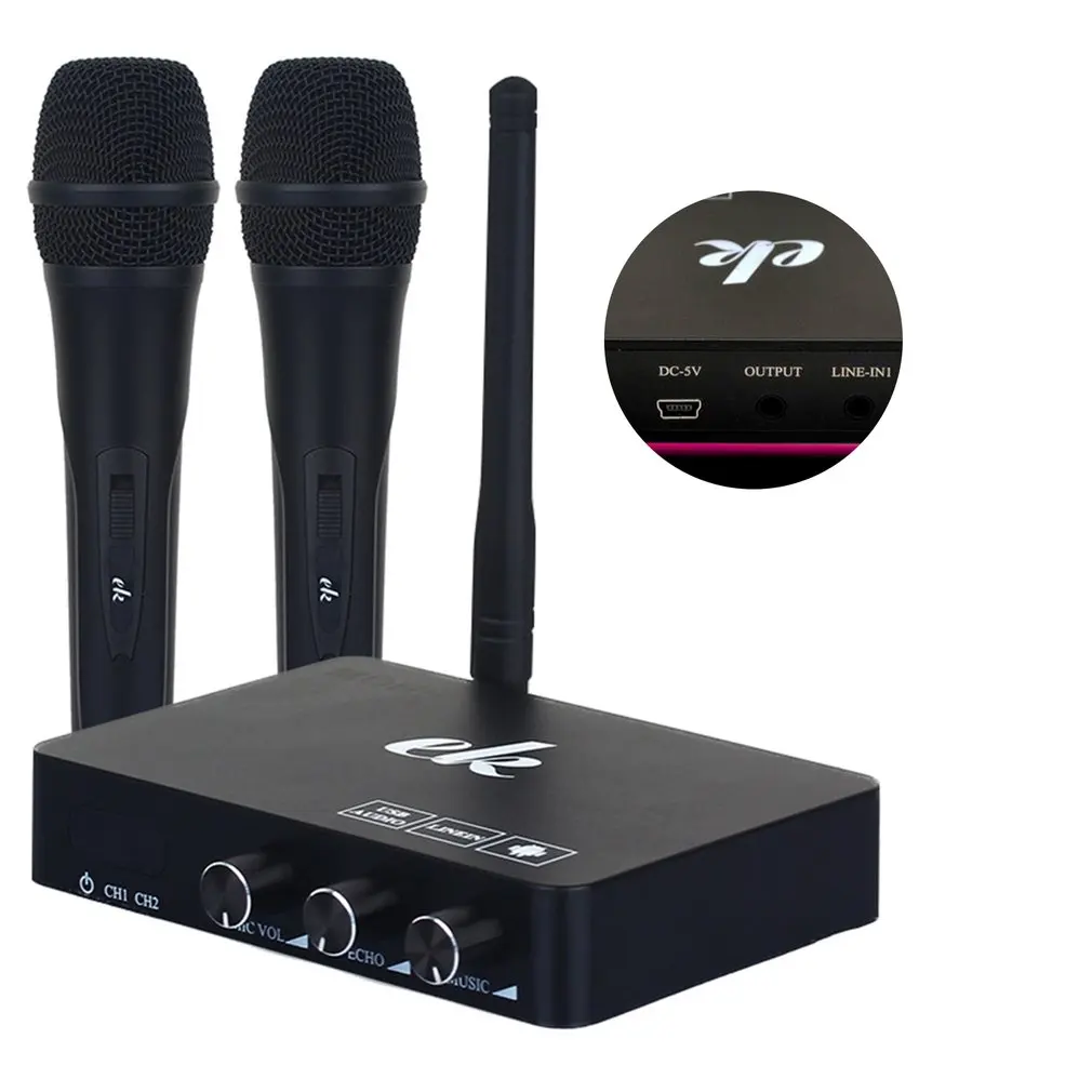 Handheld Wireless Karaoke Microphone Player Home Echo Adadmixer System Digital Sound Audio Singing Machine | Электроника