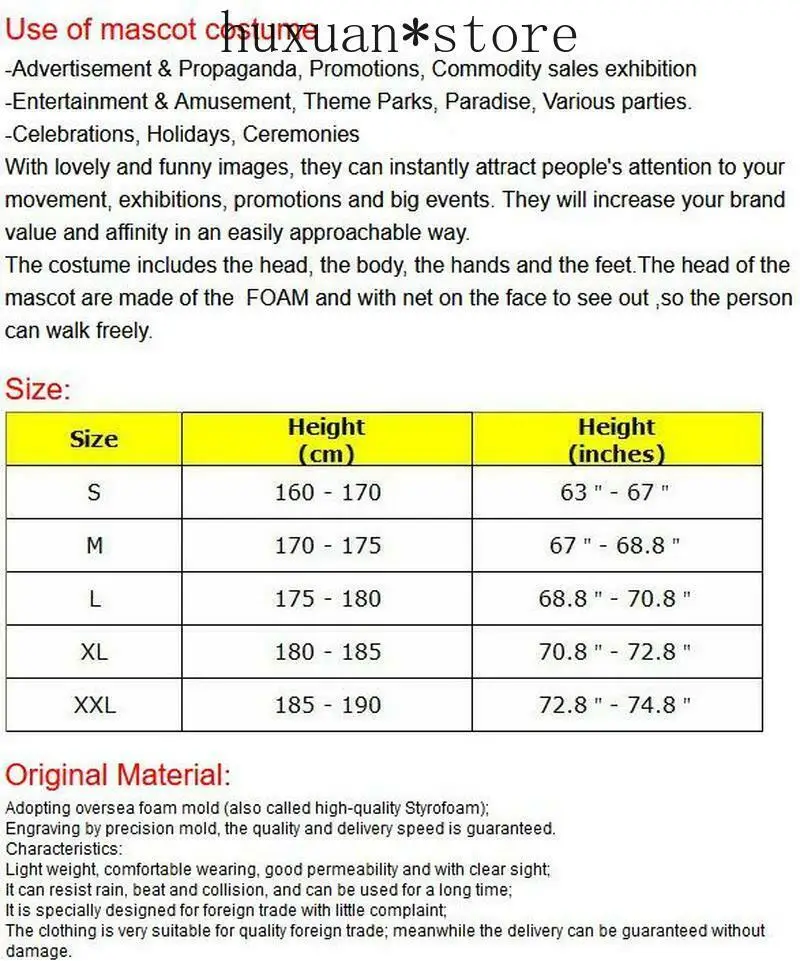 

Bear Mascot Costume Suits Cosplay Party Game Dress Outfits Clothing Advertising@ Apparel Cartoon Character Birthday Clothes Gift