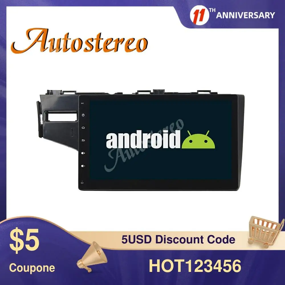 8 ядер Android 9 автомобильный без DVD плеера GPS навигация для Honda Fit 2014 2017