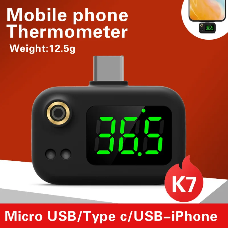 

K7 Portable USB contactless infrared electronic mobile phone handheld human home smart thermometer