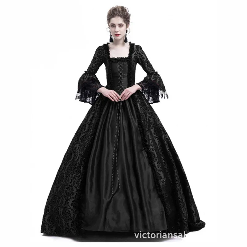 Party Dress Black Victorian Dress