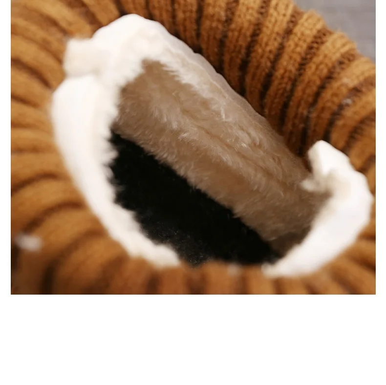 Aleafalling/теплые ботиночки женские вязаные утепленные кроссовки модные ботильоны