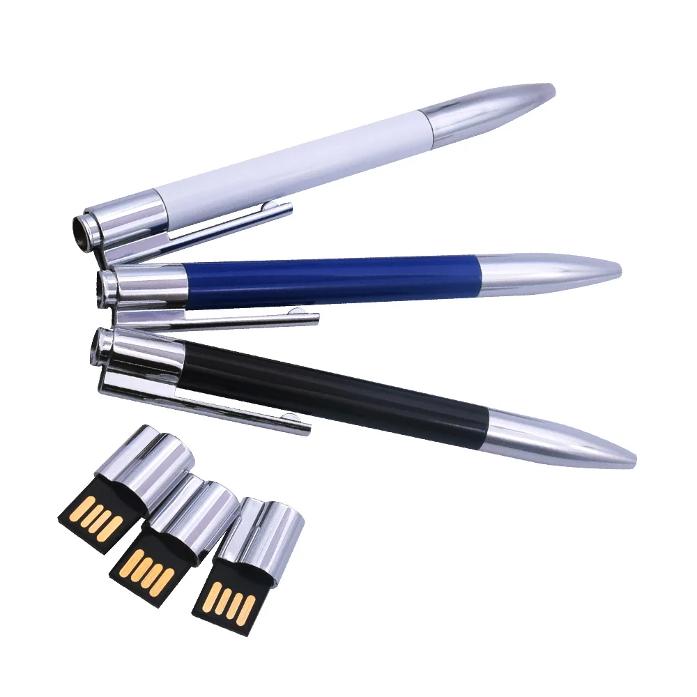 Классическая металлическая ручка usb флеш-накопитель персональная карта памяти 64