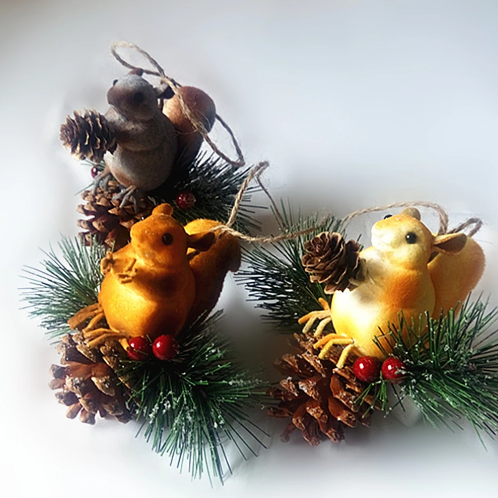 

Artificial Squirrel ing Pendants For Home Xmas Party Decor