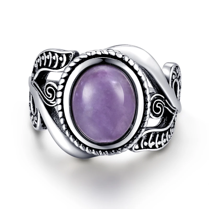 Vinregem Branded 925 Solid Sterling Silver Round Amethyst Gemstone Birthstone Anniversary Ring Fine Jewelry Gifts Drop Shipping | Украшения