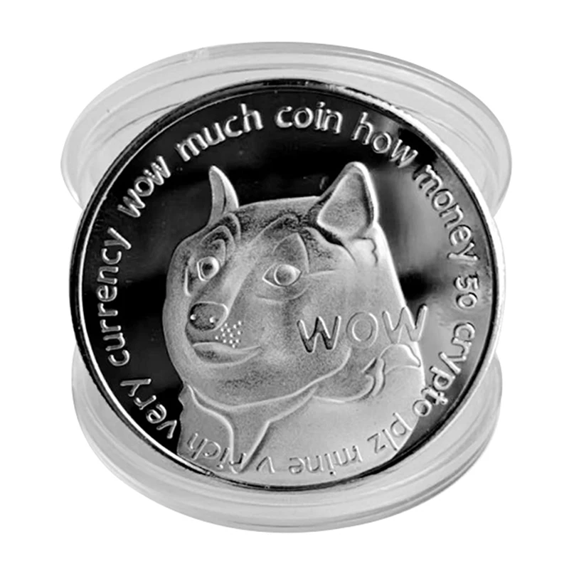Памятные монеты Dogecoin с изображением милой собаки сувенирные коллекционные
