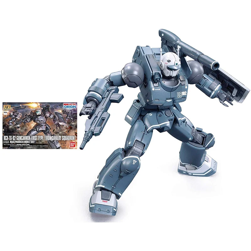 

Bandai Gundam Model Kit Anime Figure HG 1/144 RCK-76-02 Guncannon First Type Genuine Gunpla Action Toy Figure Toys for Children