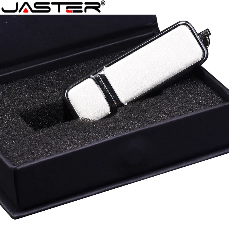 Корабль Белый Кожаный USB 2,0 4 GB/8 GB/16 GB/32 GB/64 GB 128 ГБ устройство чтения карт памяти флэш-накопитель с упаковочная черная коробка(в случае, когда стоимость составляет более 10 произвольный логотип