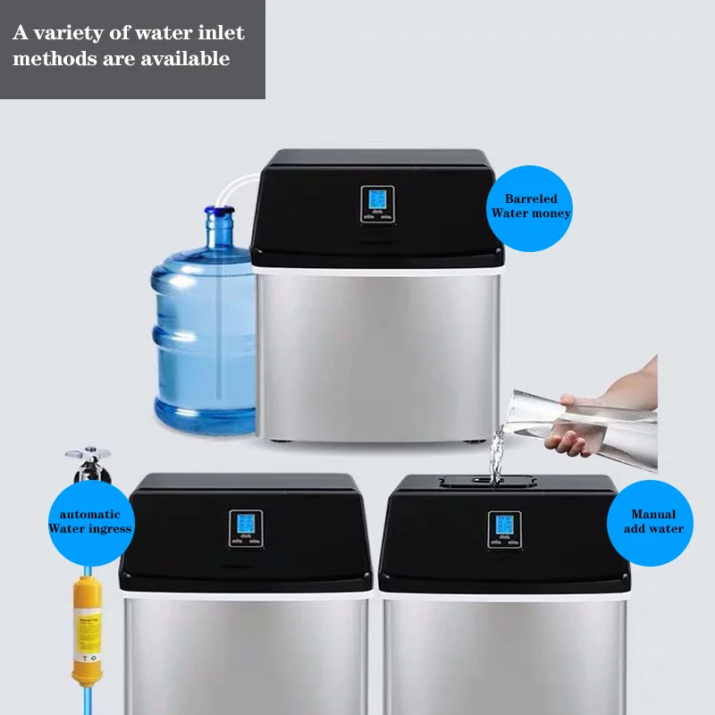 25KG/24HCommercial Ice Machine Small Home Automatic Milk Tea Coffee Shop Square Cube | Бытовая техника