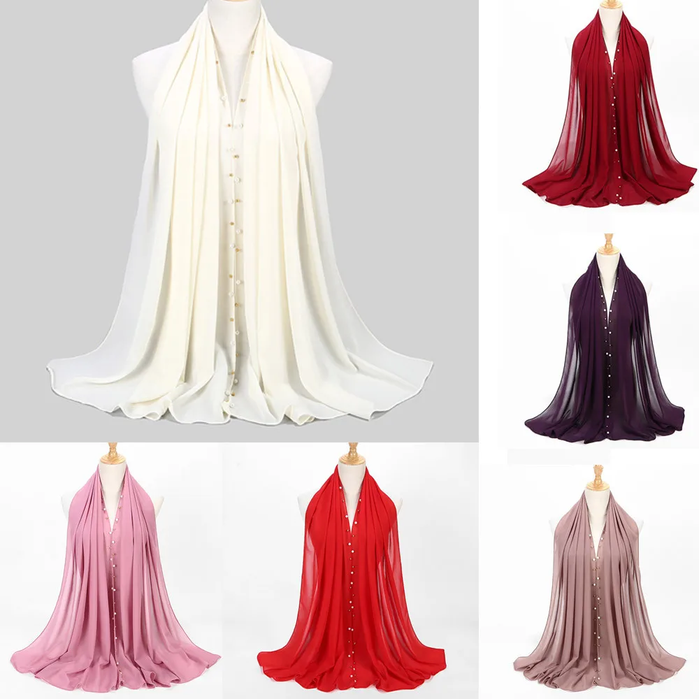 2020 новый осенний зимний модный женский шарф из шифона мусульманский мягкий