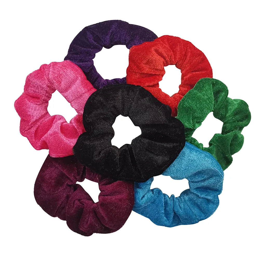 7 шт/12 шт резинки для волос бархатные хлопковые эластичные милый бант аксессуары