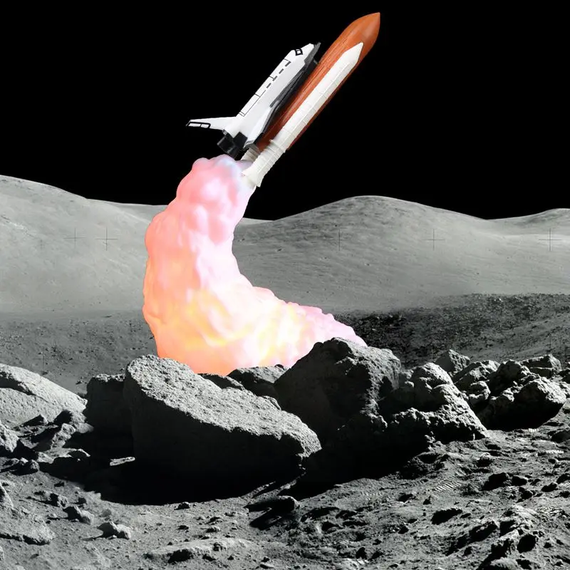 Креативная 3D-печать Космический Шаттл лампа с USB-зарядкой искусственный