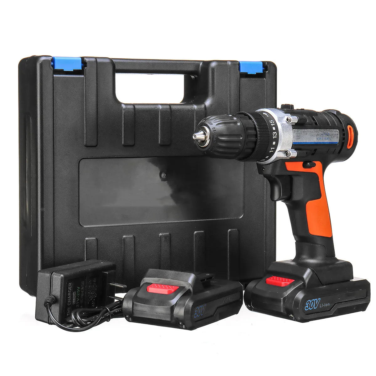 

30V Cordless Drill Electric Screwdriver Electric Hammer Drill With Rechargeable 2 Battery Power Drill Driver DIY Electric Tools