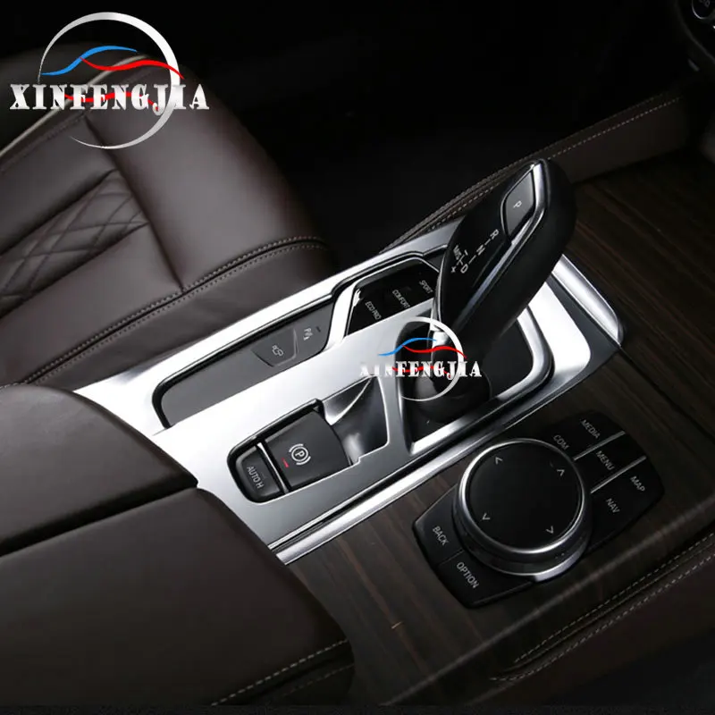 

For BMW 5 Series G30 17-19 Chrome ABS Center Gear Shift EPB Panel Cover Trim