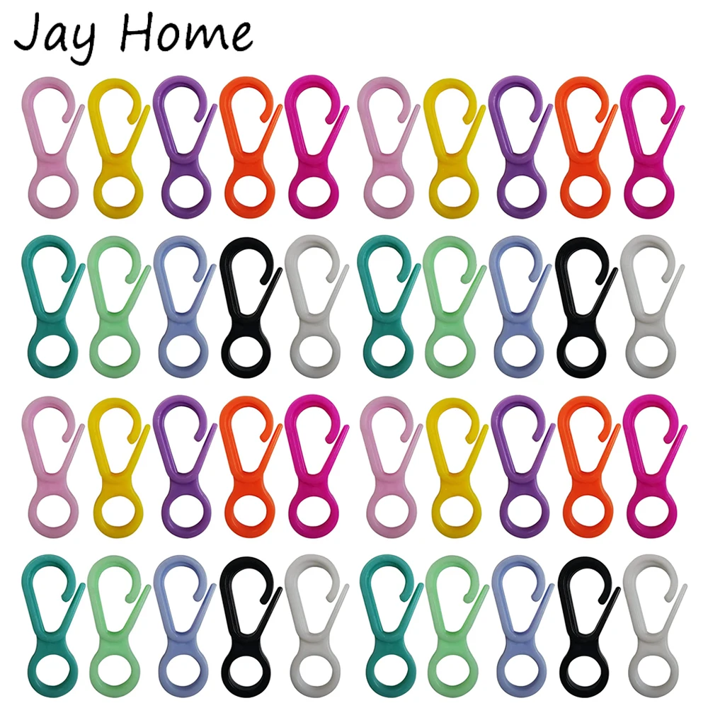 

10/100Pcs Lanyard Hook Snap Clips Plastic Lobster Clasp Spring Hanging Buckle Clip for Key Rings DIY Crafting Sewing Accessories