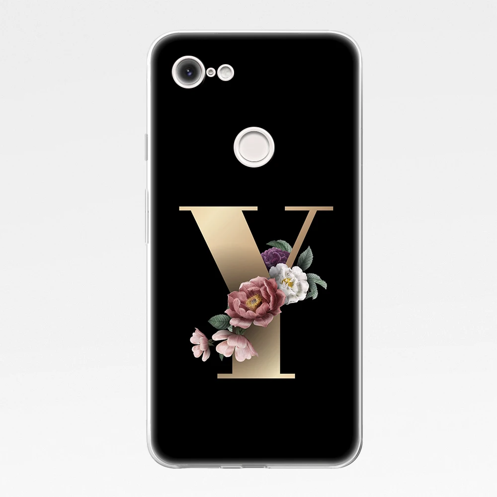 

Initial Letter R Z Coque for Google Pixel 5 4 4a 3 3a 2 XL Soft TPU Silicone Back Phone Cases For Pixel 4XL 5 XL 3XL 2XL Cover