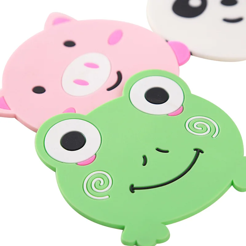 2020 1Pcs Silicone Dining Table Placemat Coaster Kitchen Accessories Mat Cup Bar Mug Cartoon Animal Pads | Дом и сад