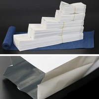 50pcslot white kraft paper tea bag heat seal packaging pouches food coffee bags aluminizing