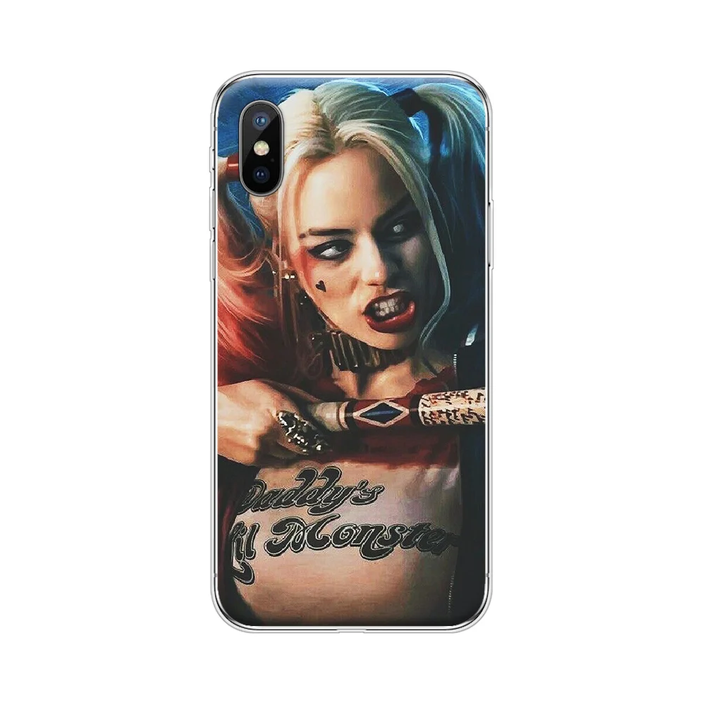 Harley Quinn DC отряд самоубийц чехол для телефона с рисунком iphone 4 4s 5 5S SE 5C 6 6S 7 8 plus X XS XR 11