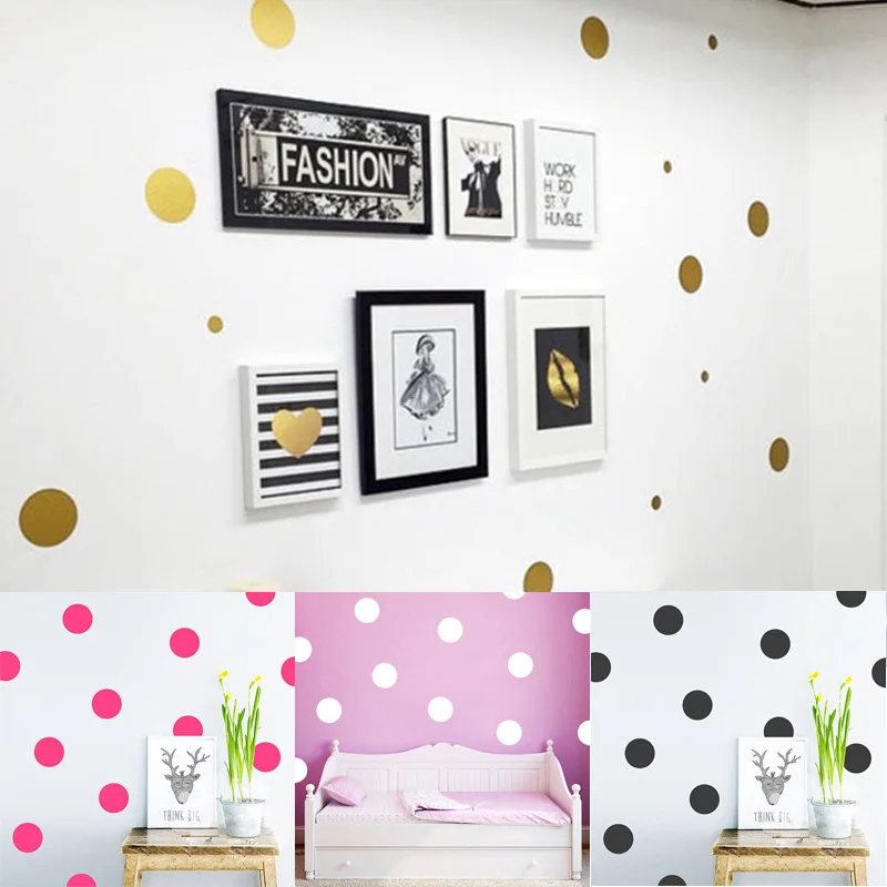 Мини-наклейка в горошек для детской комнаты DIY Художественный холодильник Декор