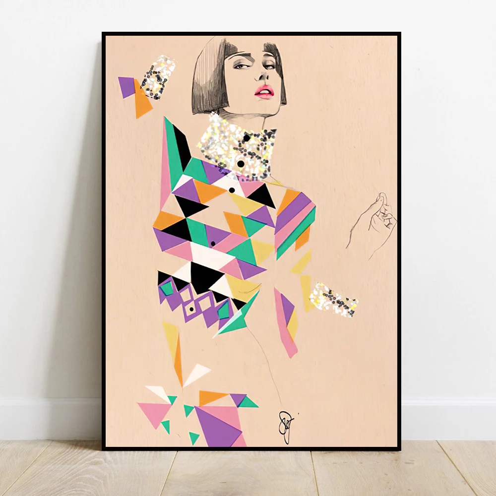 Картина на стену холсте модная Северная картина для девочек плакат картины