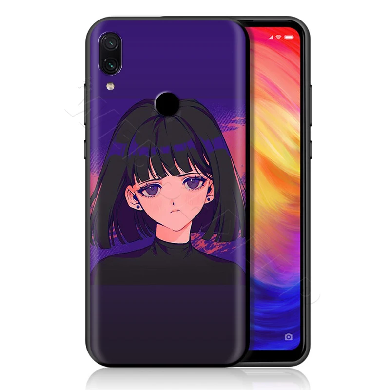 Грустно аниме эстетика vaporwave чехол для Xiaomi Redmi 4A 4X5 5A 6 6A 7 7A S2 Примечание Go K20 Pro Plus премьер-8 T - Цвет: 2