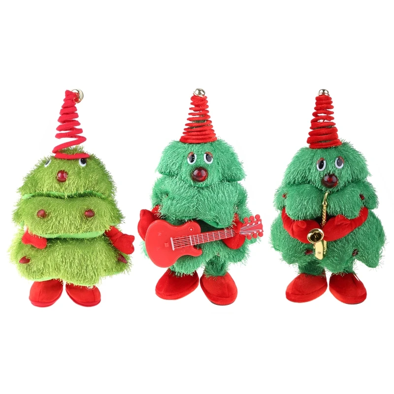 

Kawaii Singing Dancing Christmas Tree Stuffed Toys Electric Music Plush Toy Doll for Kid Music Christmas Singing Dancing