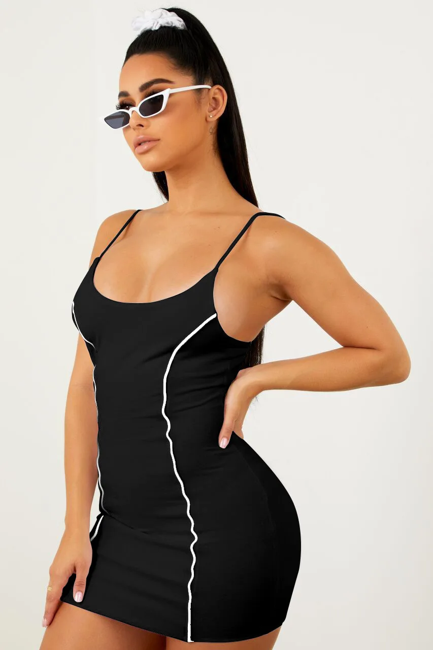 

Летнее платье ivyli в европейском и американском стиле, новинка, спортивное сексуальное платье-трапеция, Однотонная юбка на бретелях, модная о...