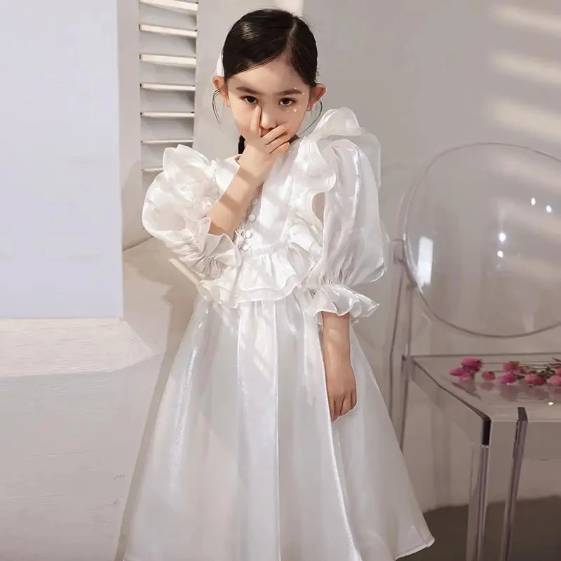 

Girls Birthday Party Princess Costume For Teenager Teens Children Summer Girl Wedding Dress Evening Mesh Performance Clothes