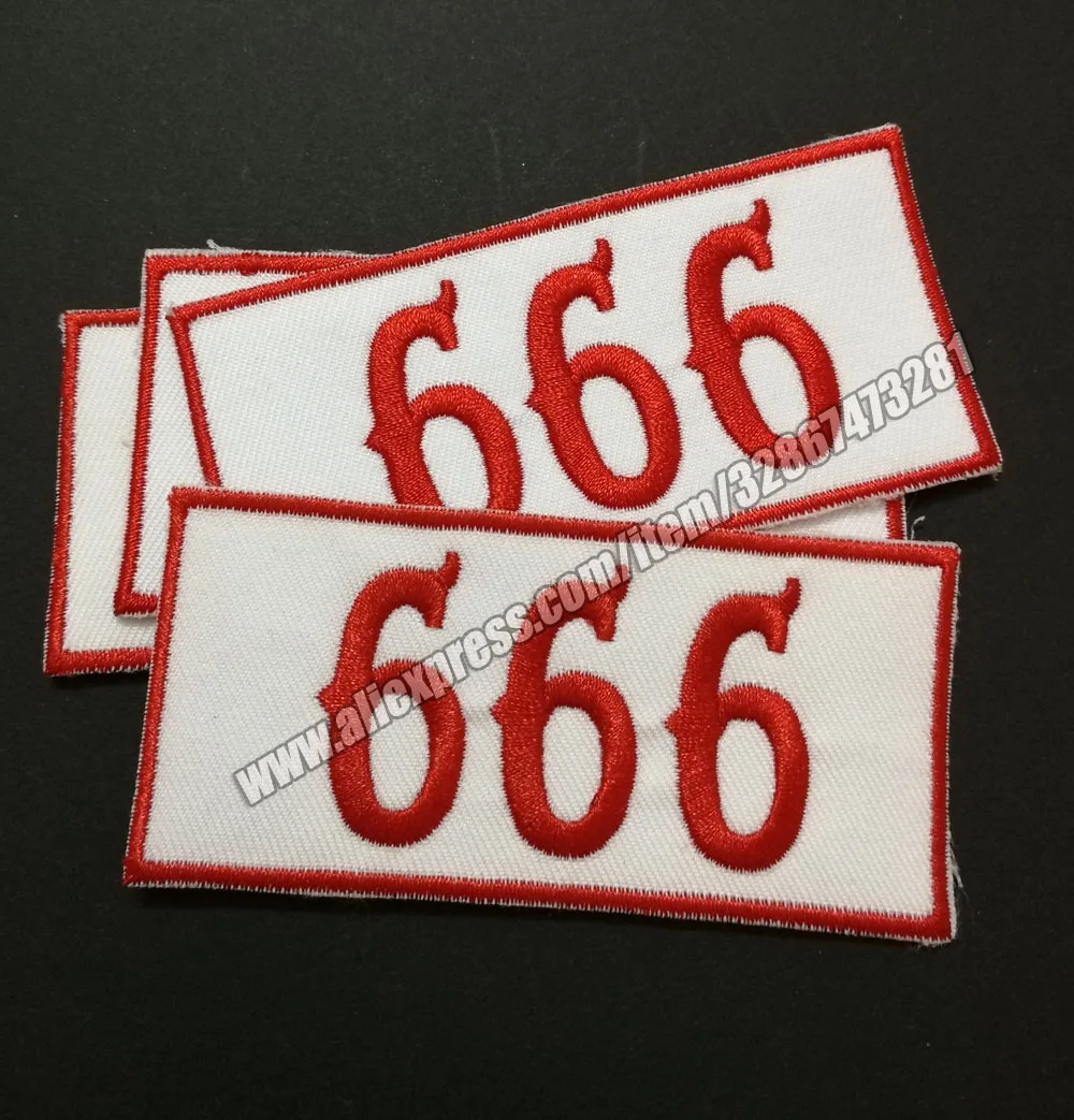 Патчи Hells мотоциклетные с вышивкой 666 | Дом и сад