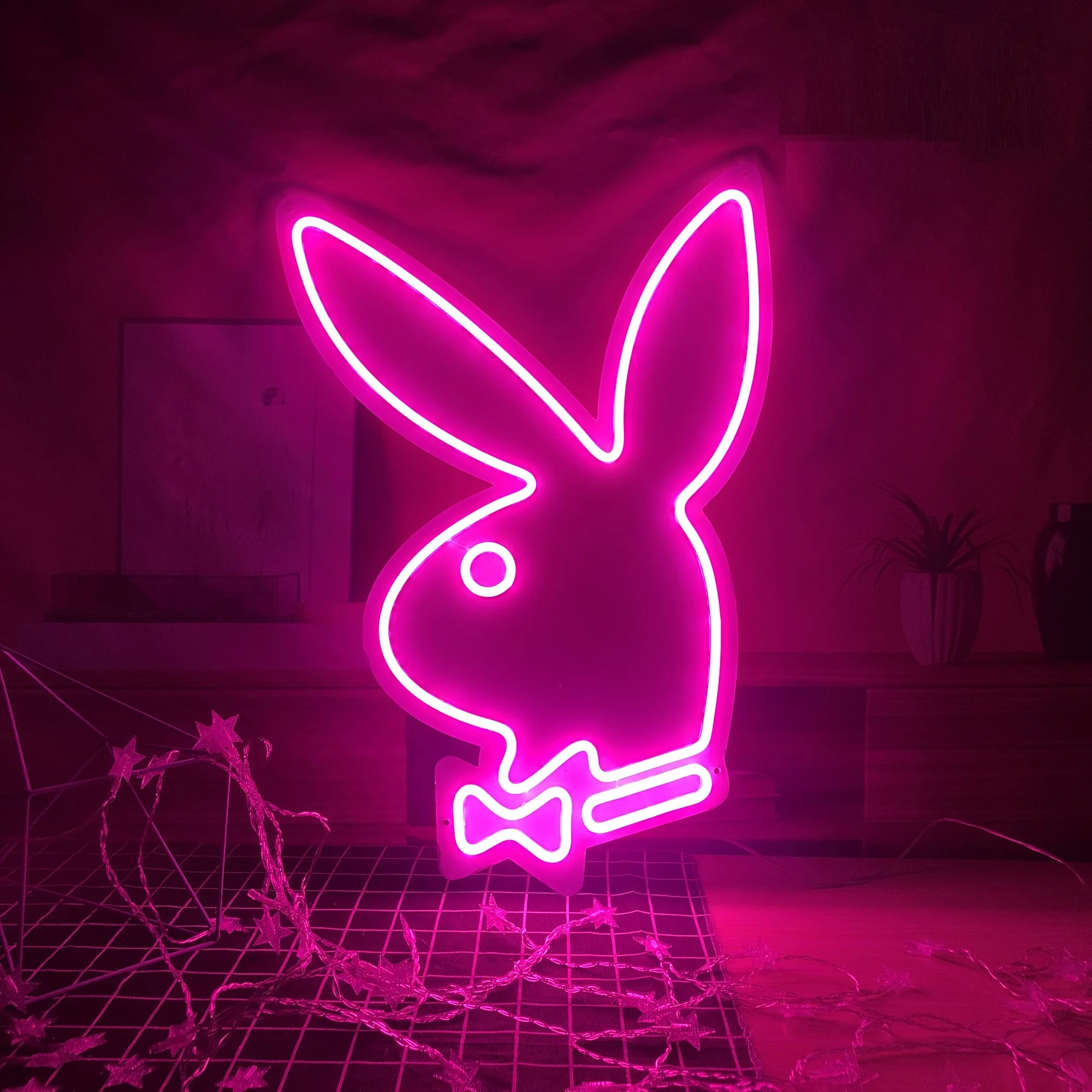 Playboy Rabbit Bunny Custom LED Neon Signs Wall Art Decor For Bar Store Apartment Home Party Room Decoartion Light Creative Gift