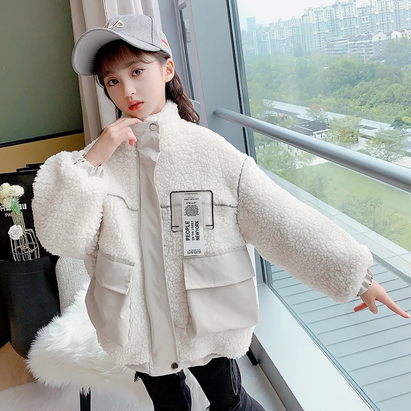 Детская куртка для девочек утепленная весенне-осенняя хлопковая подростков