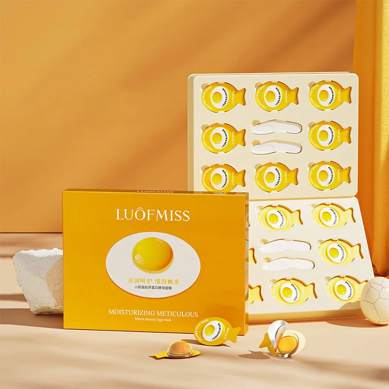 8 штук яичная коллаген дрожжи размазывания Тип маска для лица увлажнение