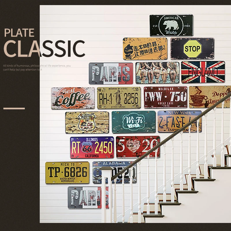 Металлическая пластина для краски американский номер автомобиля жестяная