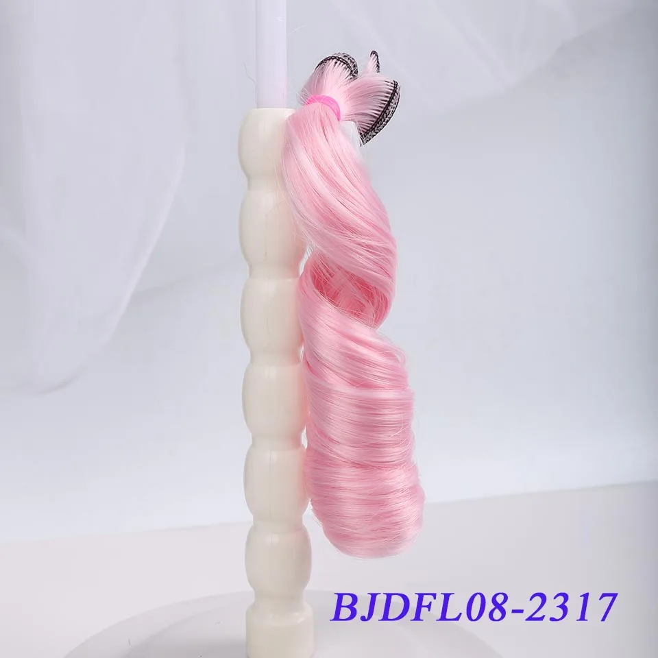 Bybrana BJD SD вьющиеся волосы черные коричневые серебряные многоцветные 15*100 см и 30*100