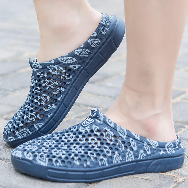 Сандалии JUNJARM мужские с перфорацией дышащие пляжные тапочки повседневные