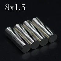 2050100200500 pcs 8x1 5 neodymium magnet 8mm x 1 5mm n35 ndfeb round super powerful strong permanent magnetic imanes disc