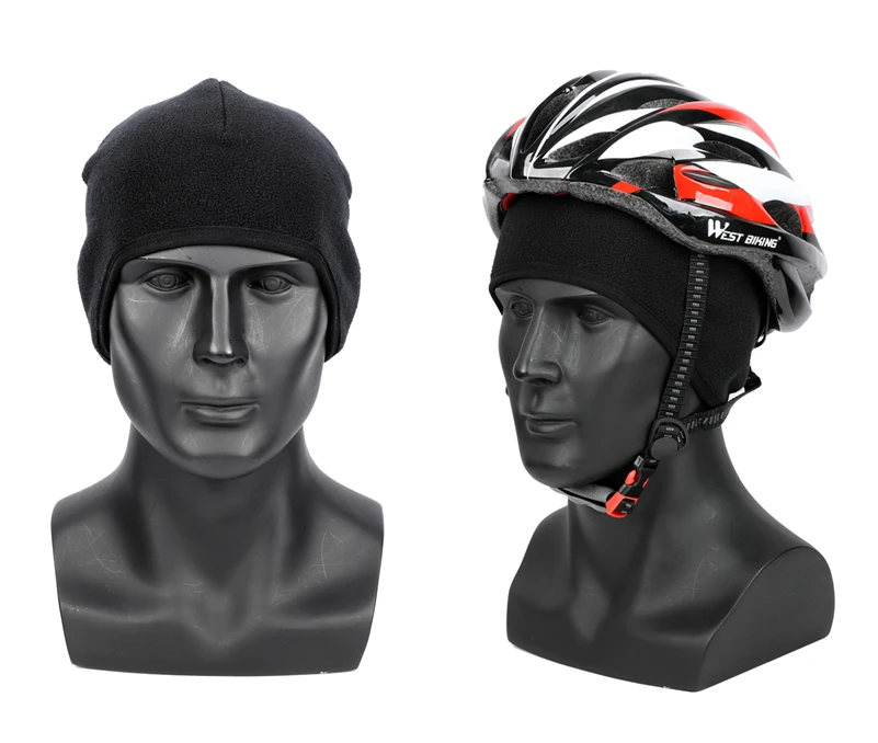

Men Women Winter Thermal Fleece Cycling Caps Windproof Running Skiing Motocycle Riding Head Hat Woman MTB Bike Cycling Headwear