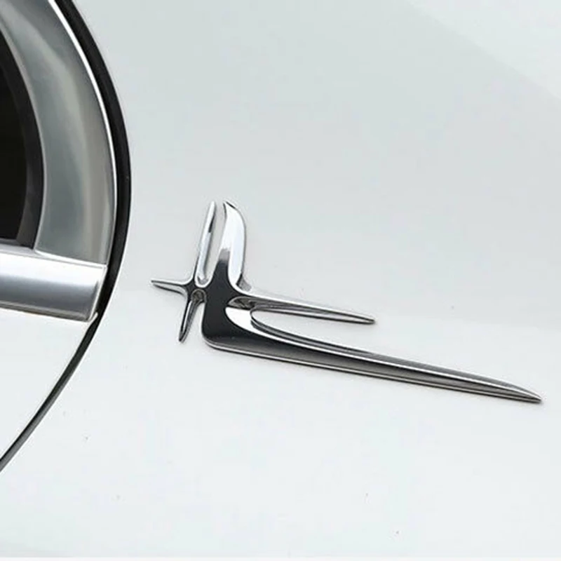 

For Mercedes Benz E C Class W205 W213 Lengthened Standard Sticker 2Pcs ABS Replacement Set Silver Trim Durable