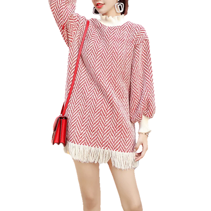 Vrex 2019 осень и зима Новое поступление Женская одежда свитера платье Мода