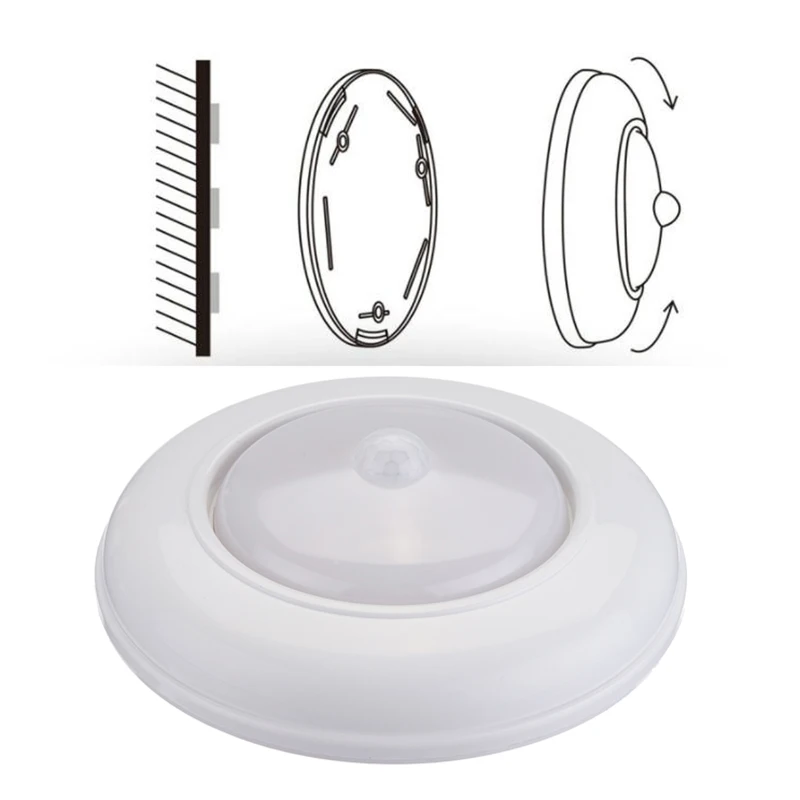 Движения PIR Сенсор светодиодный потолочный светильник DC6V Батарея 17led современные