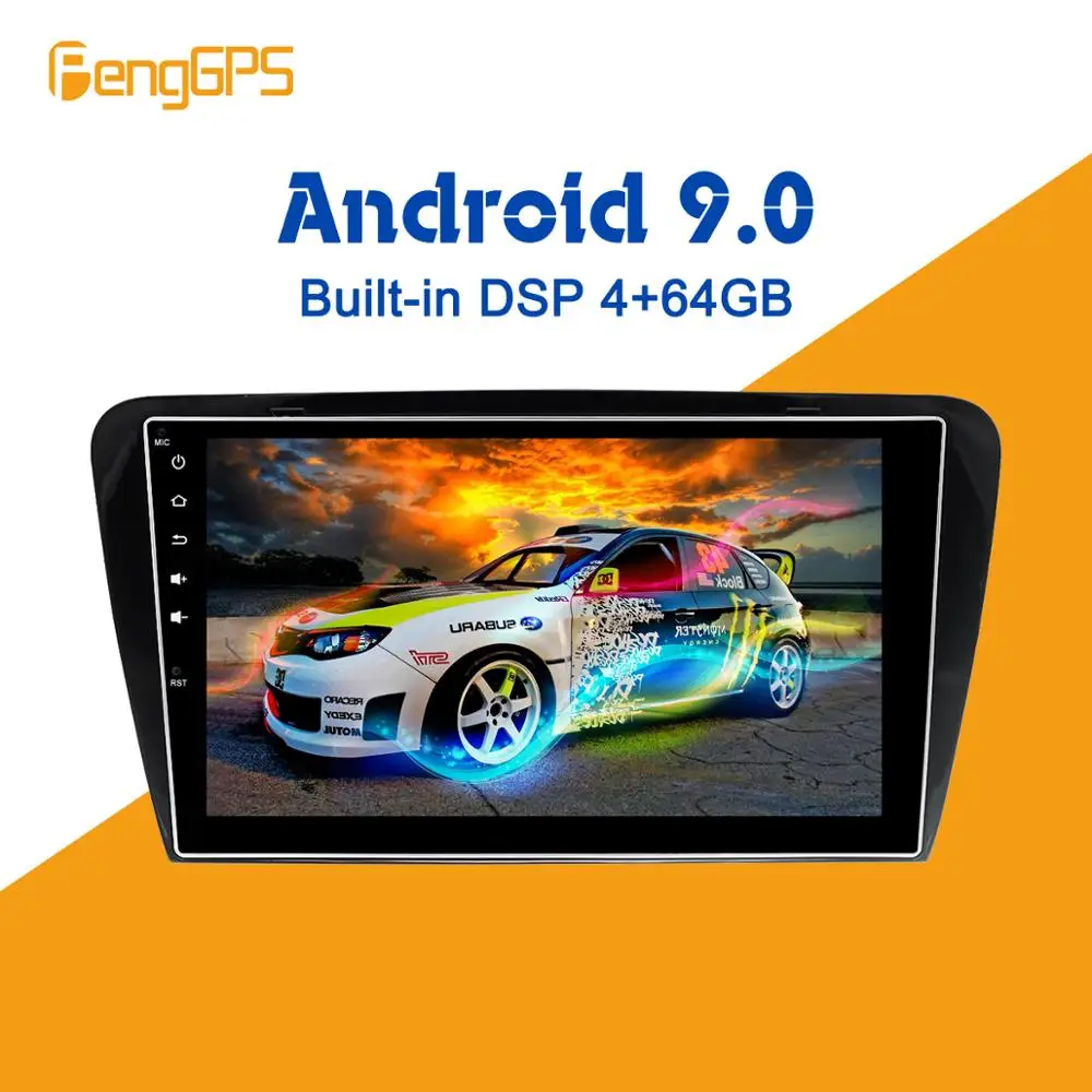 Android 9,0 4+ 64 игровой ноутбук встроенный DSP Автомобильный мультимедийный радио для Skoda Octavia A7 2013- gps Навигация стерео аудио