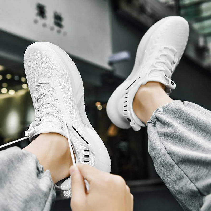 

2021 New Sport Shoes Comfortable Lightweight Casual Men Breathable Fashions Male Mesh Tenis Sneakers Big Size Zapatillas Hombre