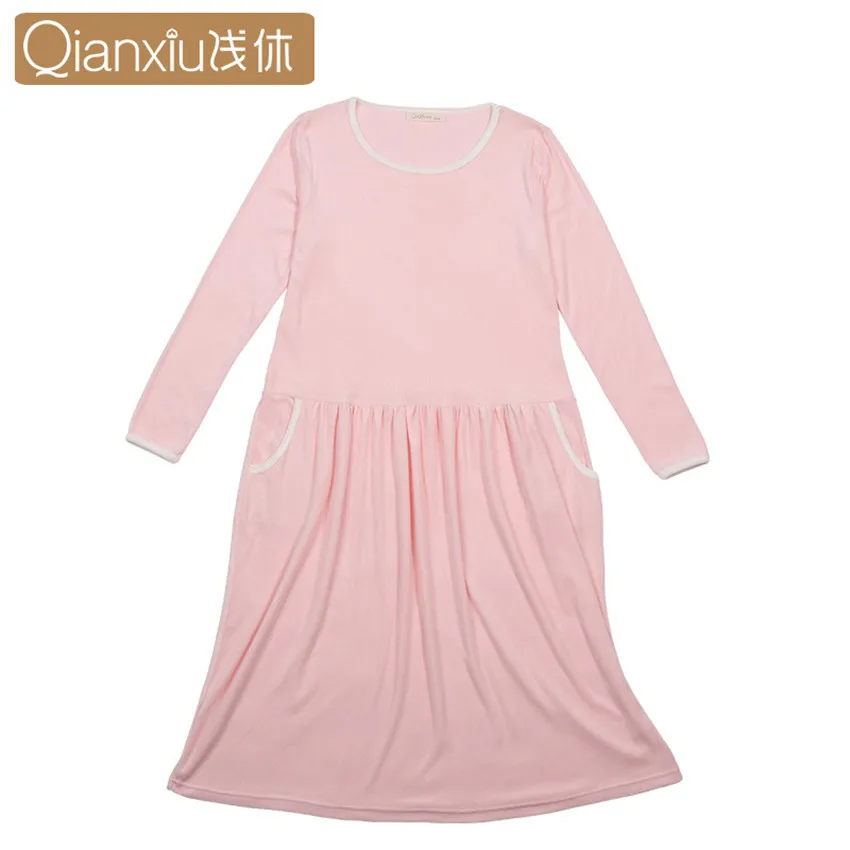 

Brand Free Shipping simpl temptation long design nightgown plus size slim waist butterfly print cotton nightgown Women sleepwear