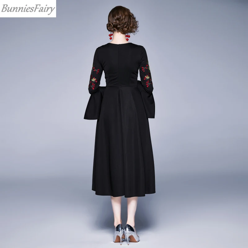 BunniesFairy 2019 осень зима женское элегантное платье знаменитостей ручной работы с
