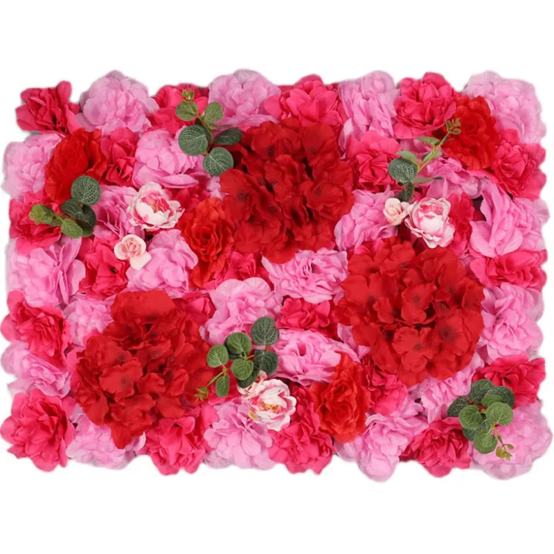 

60x40cm Artificial Flowers Imitation Plants Wedding Decoration Flower Wall Silk Rose Flower Pink Wedding Background Decoration
