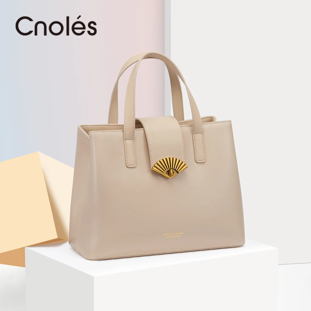 Cnoles Leather Women Bags Handbags Elegant Fashion Luxury Designer Ladies Shoulder Bag Female Messenger Crossbody Tote Bag